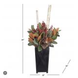 Pre-lit 4ft decorative topiary red berries