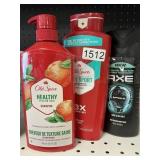 Old Spice body wash 24 fl oz -shampoo 21.9oz-Axe16