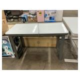 Glass top electric desk