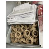 Cloth napkins & rings lot