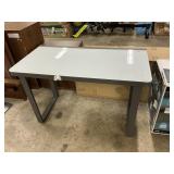 Glass top electric desk