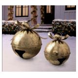 Oversized jingle bell decor- gold