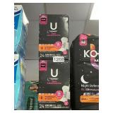 Kotex U teen overnight 2-24 ct