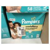 Pampers 58 diapers size 5