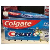 Crest 1 tube 2- Colgate tubes