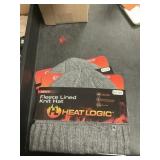 Heat Logic fleece lined kint hat 2 ct