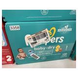Pampers 120 diapers size 1