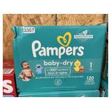 Pampers 120 diapers size 1