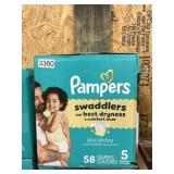Pampers 58 diapers size 5