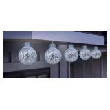 8-Function LED ornament lights 5ct cool white