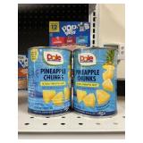 Dole pineapple chunks 2-20oz