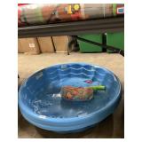 4- Kiddie pools w/ fishing game rods & fish