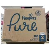 Pampers 186 diapers size 2