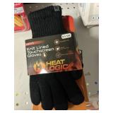 Heat Logic knit lined gloves mens 3 pairs