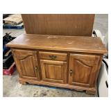 2- pc Pine china cabinet -used has marks