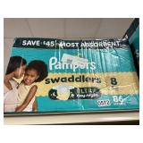Pampers 86 diapers size 8