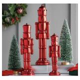 5pc Nutcracker decor set-red