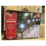 9-Function LED snowflake pathway lights