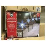 9-Function LED snowflake pathway lights