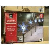 9-Function LED snowflake pathway lights