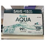 Pampers Aqua wipes 728 ct