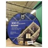 300 LED icicle lights warm white 18ft