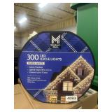 300 LED icicle lights warm white 18ft