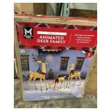 Pre-lit Animated deer family
