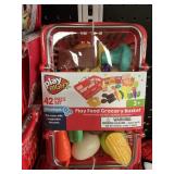 Play Right 42pc food grocery basket set