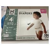 Premium 198 ct diapers size 4