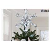 Pre-lit snowflake tree topper