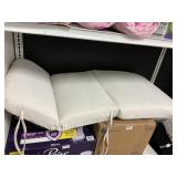 Beige outdoor chair cushion