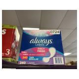 Always liners thin 240 ct