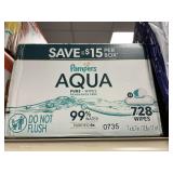 Pampers Aqua wipes 728 ct