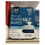 Flushable wipes 540ct