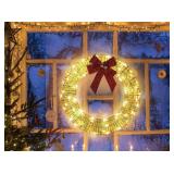 Pre-lit wreath decor