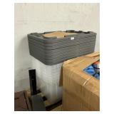 7 ct Clear totes w/ gray lids 30inLx20inWx14inD
