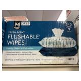 Flushable wipes 540ct