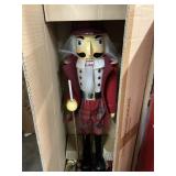 32in Wooden nutcracker red caucasian
