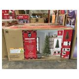 Pre-lit Slim Linden fir tree 9ft tall