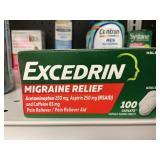 Excedrin migraine relief 100 caplets