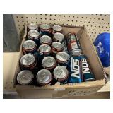 NOS energy drink 21-16 fl oz cans are sticky