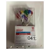 Bright LED batt op multicolor 10 lights