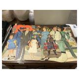 Vintage cardboard cutouts lot