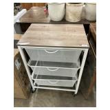 3 Drawer metal bin cart 30inHx23inWx17inD