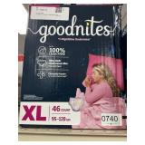 Goodnites XL 46 ct 95-120lbs