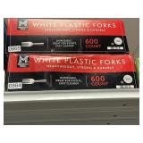 White plastic forks 600ct