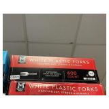 White plastic forks 600ct