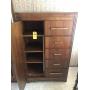 1940's Art Deco Armoire w/ Waterfall Edge