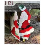 Kissing Wooden Mr And Mrs Santa